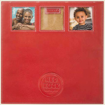 Red Faux Leather Photo Frame Mouse Pads